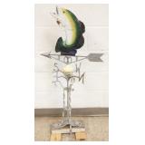 Weathervane with colored metal bass & Robbins &