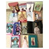 15 Barbie dolls with boxes