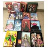 15 Barbie dolls with boxes