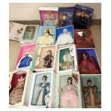 15 Barbie dolls with boxes