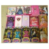 15 Barbie dolls with boxes
