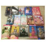 15 Barbie dolls with boxes