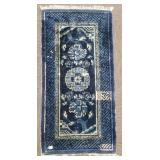 Handmade Tibetan blue rug - 2