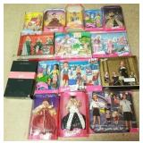 15 Barbie dolls with boxes