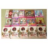 15 Barbie dolls with boxes