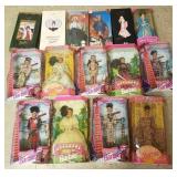 15 Barbie dolls with boxes