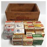 Western ammo crate + group - 20ga and 12ga ammo -