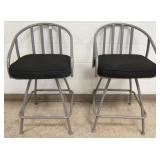 2 matching swivel stools - 36" high 20" wide