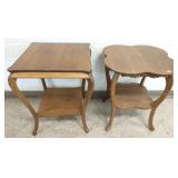 2 Quarter sawn oak lamps tables - 29" tall