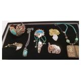 Studio jewelry group - sterling, etc.