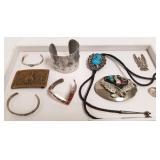 Southwest jewelry group - silver, etc.