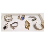 Modernist sterling, etc. jewelry group