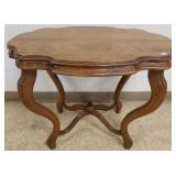 Antique walnut lamp table - 24" x 34" x 27" h