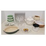 Group of assorted cookware including Le Creuset