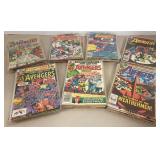 Approx 70 Marvel comic books: The Avengers, etc