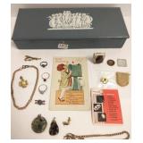 Group of vintage jewelry including 10K, 14K gold -