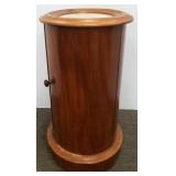 Antique marble top bottle cabinet - 15" dia x 29"h