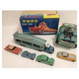 Dinky toy delivery service truck with 4 cars -