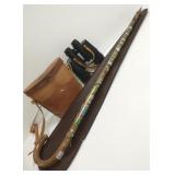European tourist  souvenir cane & binoculars in