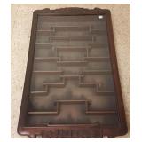 Oriental wall curio cabinet 20" x 34" x 4"