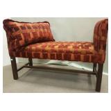 Upholstered bench with pillow - 17" x 45" x 29" h