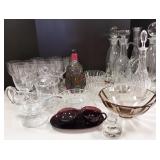 Group of assorted glass including steins,