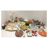 Group of pottery, figures, KLM houses, etc.