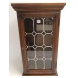 Small curio cabinet with glass door - 7" x 14" x