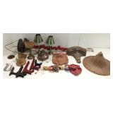 Group of lamps, bracket, plaque, etc (some as