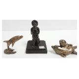 3 sterling clad marked sterling, etc figures-