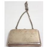 Antique hallmarked silver coin purse- enamel
