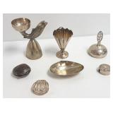 7 sterling silver items- Blackinton fish cup,