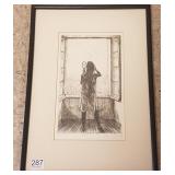 Framed pencil signed Bryan Canniff 1968 A.P. II