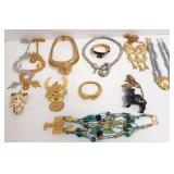 Group of figural vintage jewelry including Kenneth