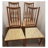 4 matching mid-century chairs
