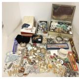 Group - vintage costume jewelry, some sterling