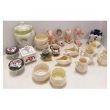 Group - porcelain including Belleek - black and
