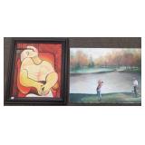 Oils on canvas _ frame signed, modern - 25"x 30"