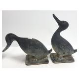 2 cast iron Gokey ducks doorstops 11 1/2" tallest
