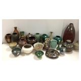 27 pieces of studio pottery, etc.-largest 15 1/2"