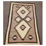 Antique Southwest rug with geometric design 51" x
