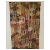 Woven textile geometric framed artwork 39" x 65"