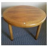 Dunbar signed rosewood & oak round table 45" dia.