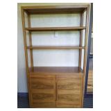 Dunbar signed rosewood & oak shelved wall unit