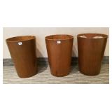 4 wooden trash bins - Nucraft- Grand Rapids, MI