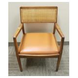 Jens Risom "Playboy" arm chair with caned back