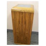 Dunbar oak & rosewood lighted pedestal - 36" tall