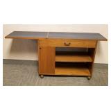 Dunbar bar cabinet with formica top with sliding