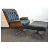 Wieland mid-century molded walnut lounge chair &