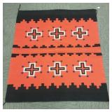 Southwest woven rug approx. 48" x 54"